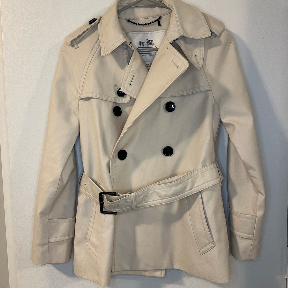 COACH Double-Breasted Trench Coat